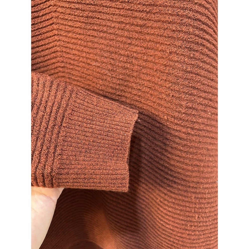 Kuhl Solace Snuggle Up Merino Blend Sweater Sz L Cowl Neck Burnt Orange Casual - Picture 4 of 10